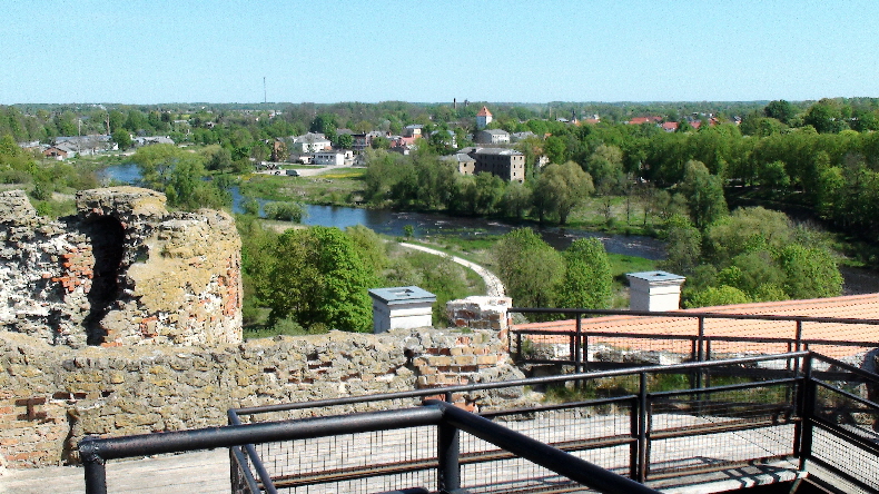 Blick vom Turm zum Womo
