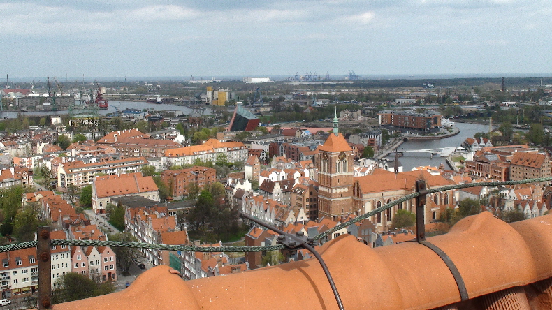 Marienkirche, Blick vom Turm Richtung Hafen