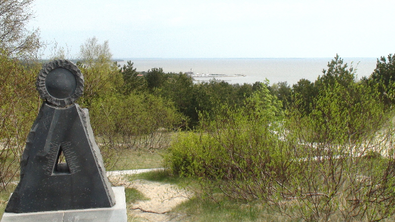 Blick zum Hafen von Nida