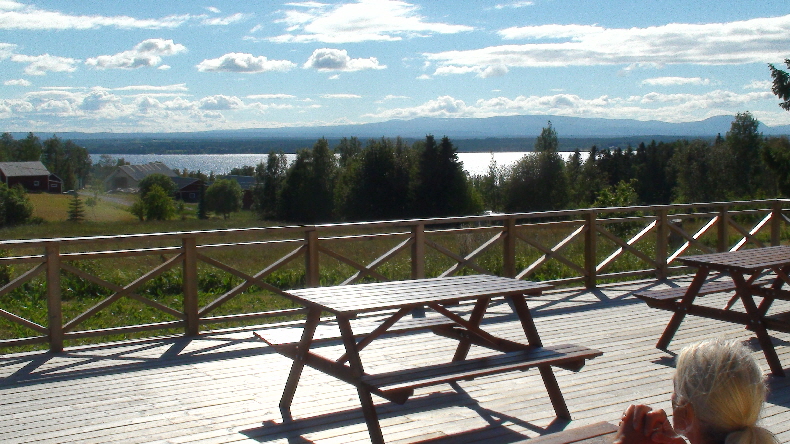 Aussicht vom Moose-Café auf den Storsjön